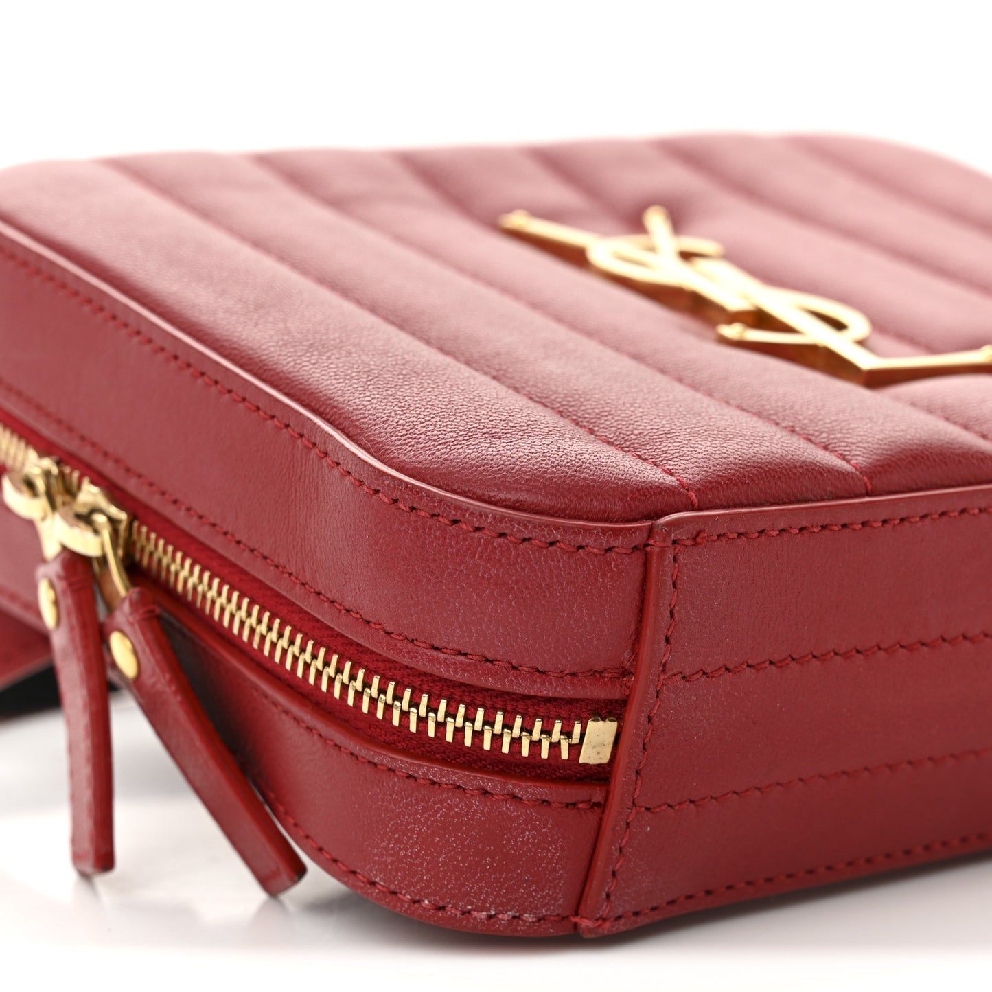 Lambskin Matelasse Vicky Monogram Belt Bag Eros Red