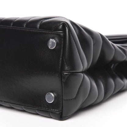 Saint Laurent Calfskin Y Quilted Monogram Large Loulou Chain Satchel Black 9 of 11