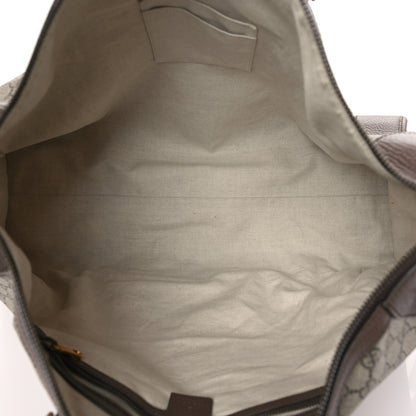 Gucci GG Supreme Monogram Web Large Ophidia Carry-On Duffle Bag Beige New Acero 4 of 9