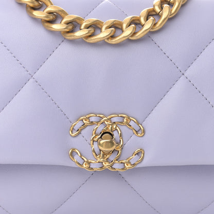 Chanel Lambskin Quilted Medium Chanel 19 Flap Light Purple 8 of 12