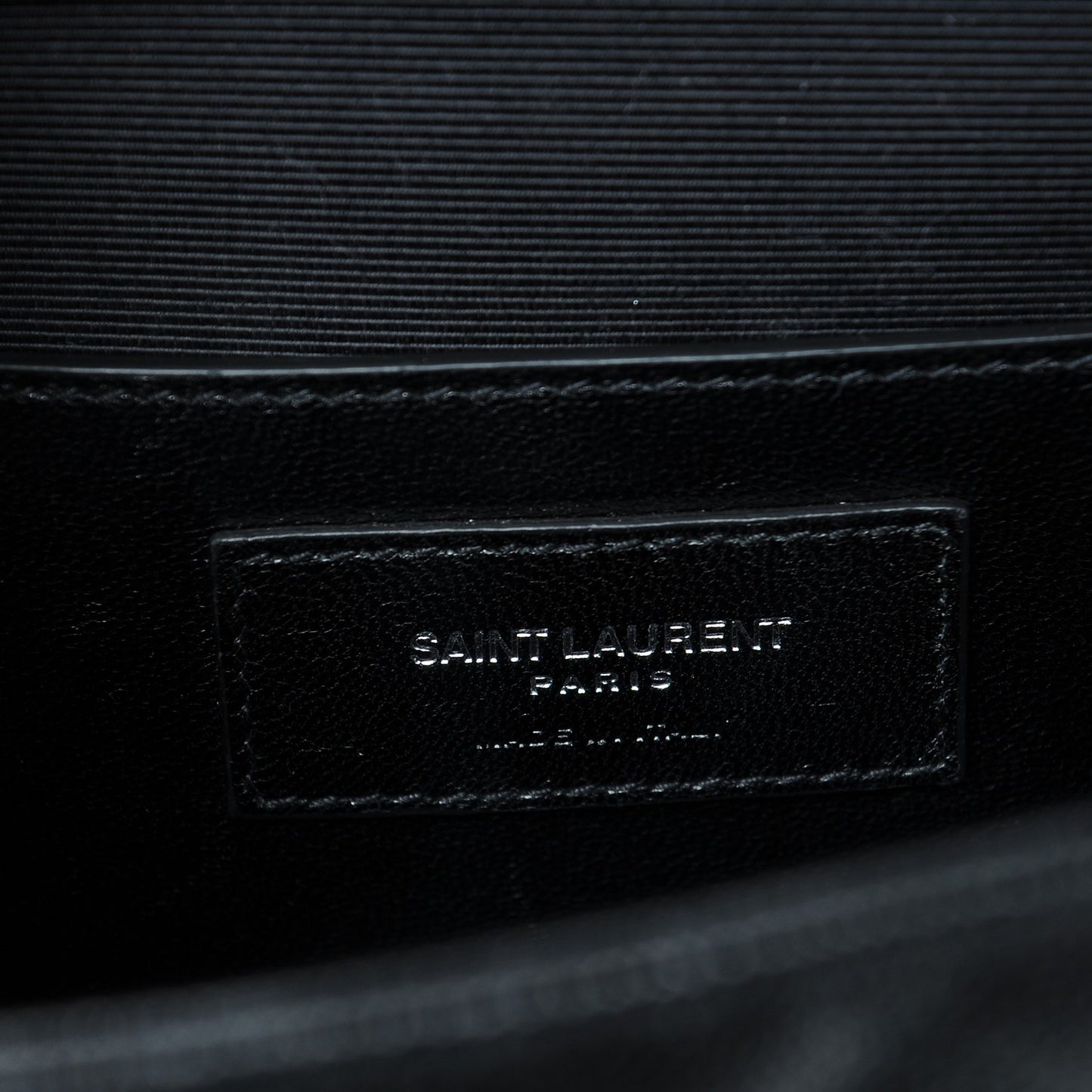 Grain De Poudre Textured Mixed Matelasse Triquilt Medium Monogram Satchel Black