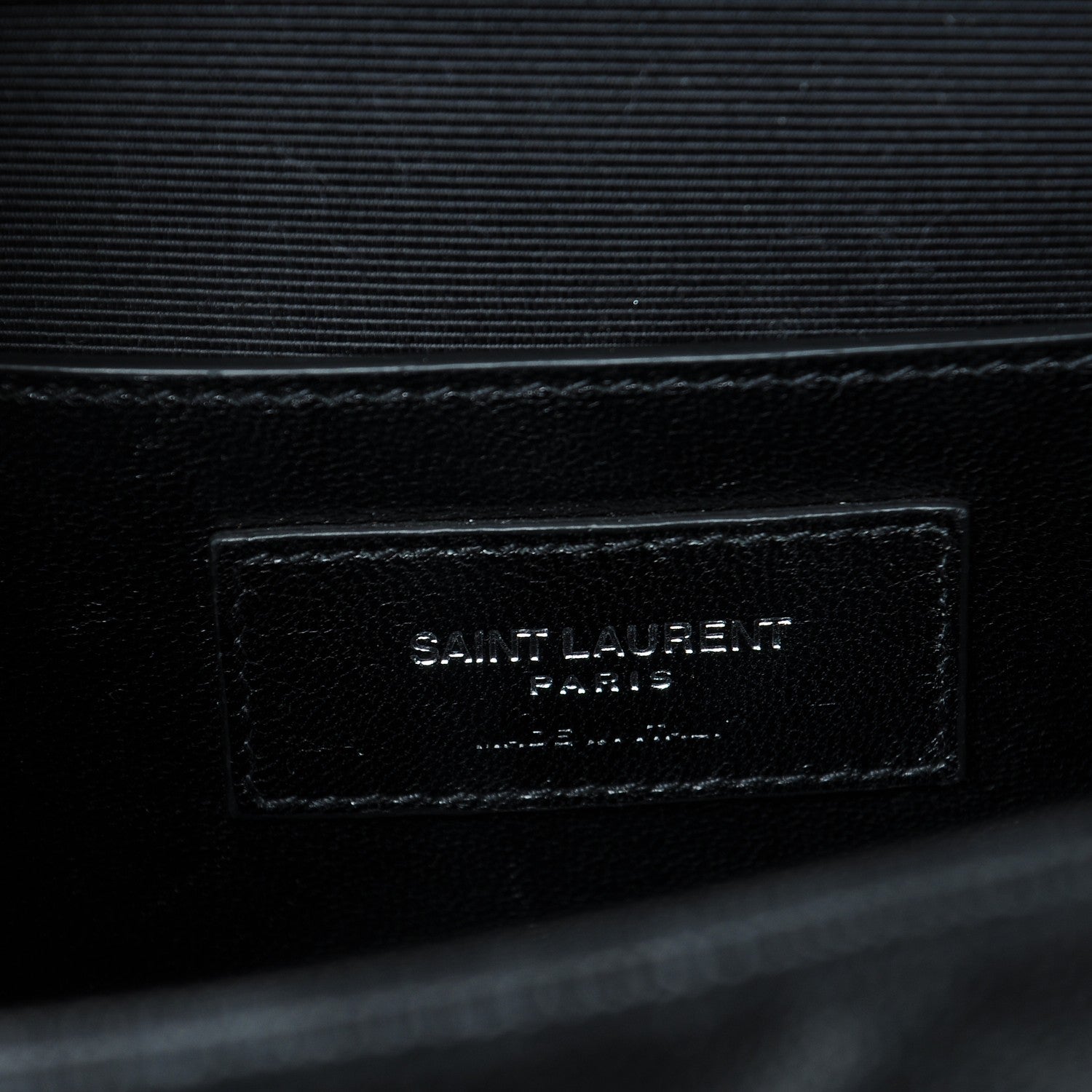 Saint Laurent Grain De Poudre Textured Mixed Matelasse Triquilt Medium Monogram Satchel Black 6 of 6
