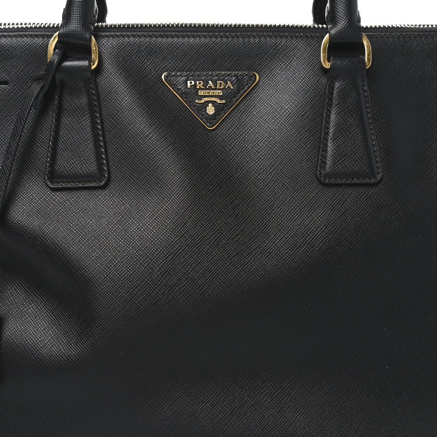 Prada Saffiano Medium Galleria Double Zip Tote Black 7 of 9