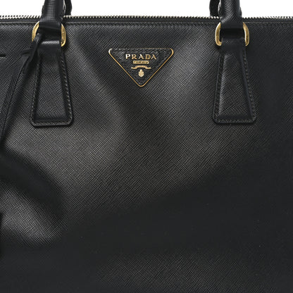 Prada Saffiano Medium Galleria Double Zip Tote Black 7 of 9