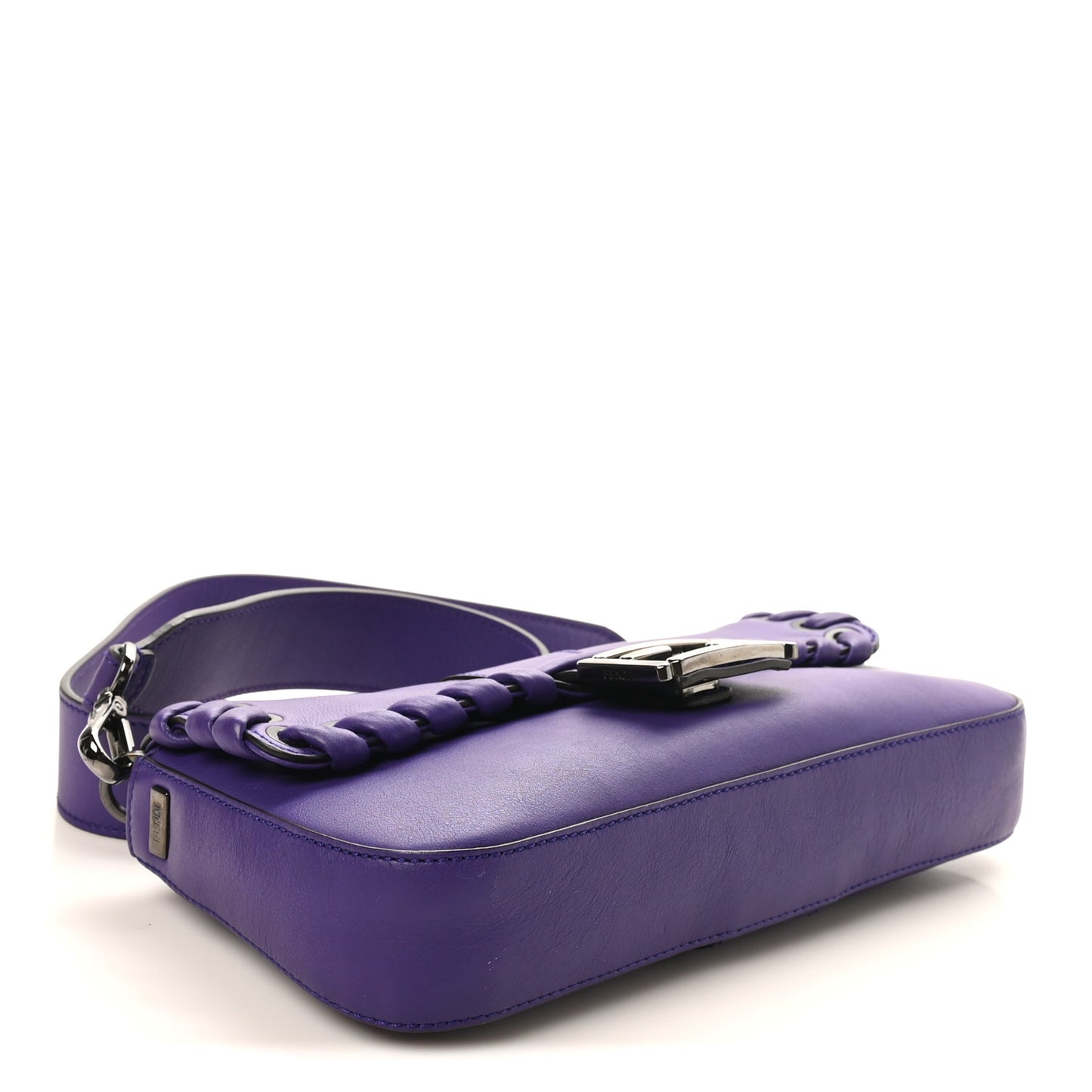 Vitello Dolce Lace Up Baguette Purple Rain