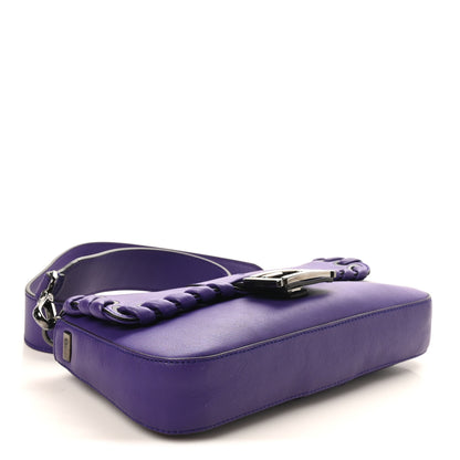 Fendi Vitello Dolce Lace Up Baguette Purple Rain 4 of 10