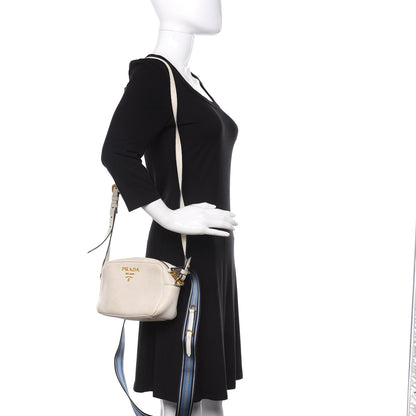 Prada Vitello Daino Camera Crossbody Bianco 2 of 10