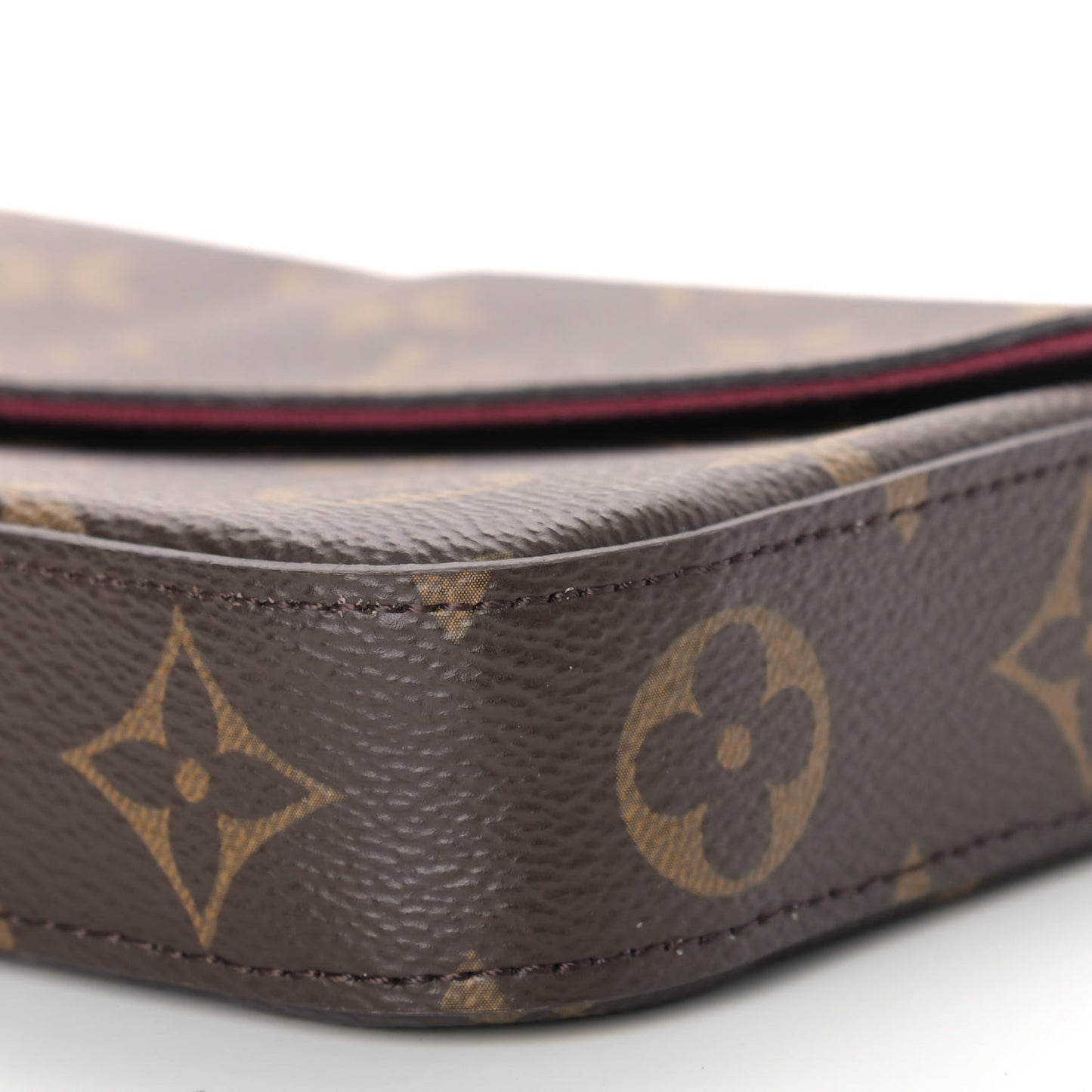 Monogram Pochette Felicie Chain Wallet Fuchsia