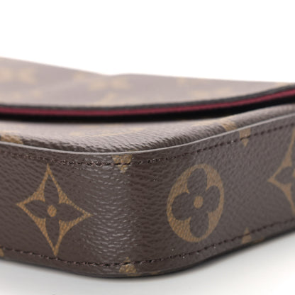 Louis Vuitton Monogram Pochette Felicie Chain Wallet Fuchsia 10 of 12