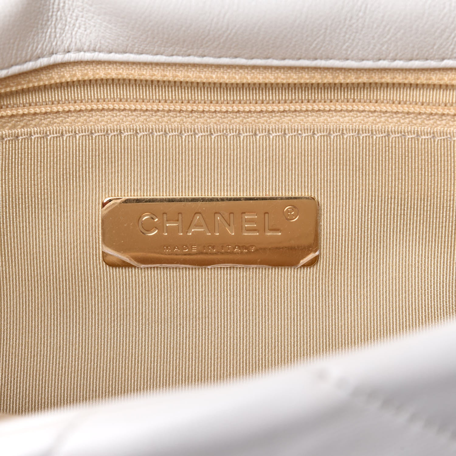 Chanel Lambskin Quilted Medium Chanel 19 Flap White 5 of 10