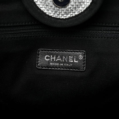 Chanel Woven Straw Raffia Large Deauville Tote Grey 6 of 12