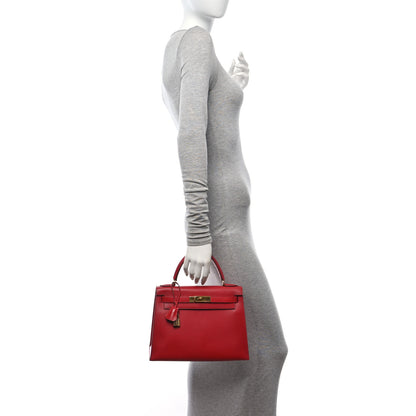Hermes Box Kelly Sellier 28 Rouge Vif 3 of 17