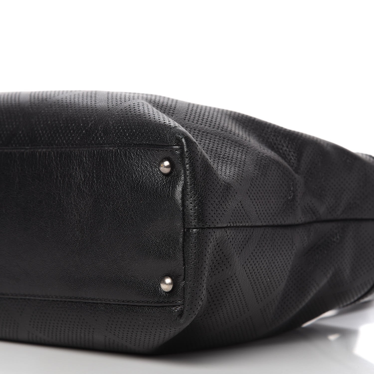 Chanel Goatskin Perforated Large CC Tote Black 7 of 10