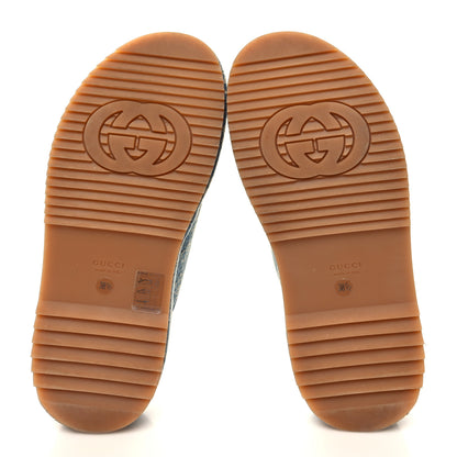 Gucci New Denim GG Monogram Angelina Platform 55mm Slide Sandals 38.5 Blue 5 of 8