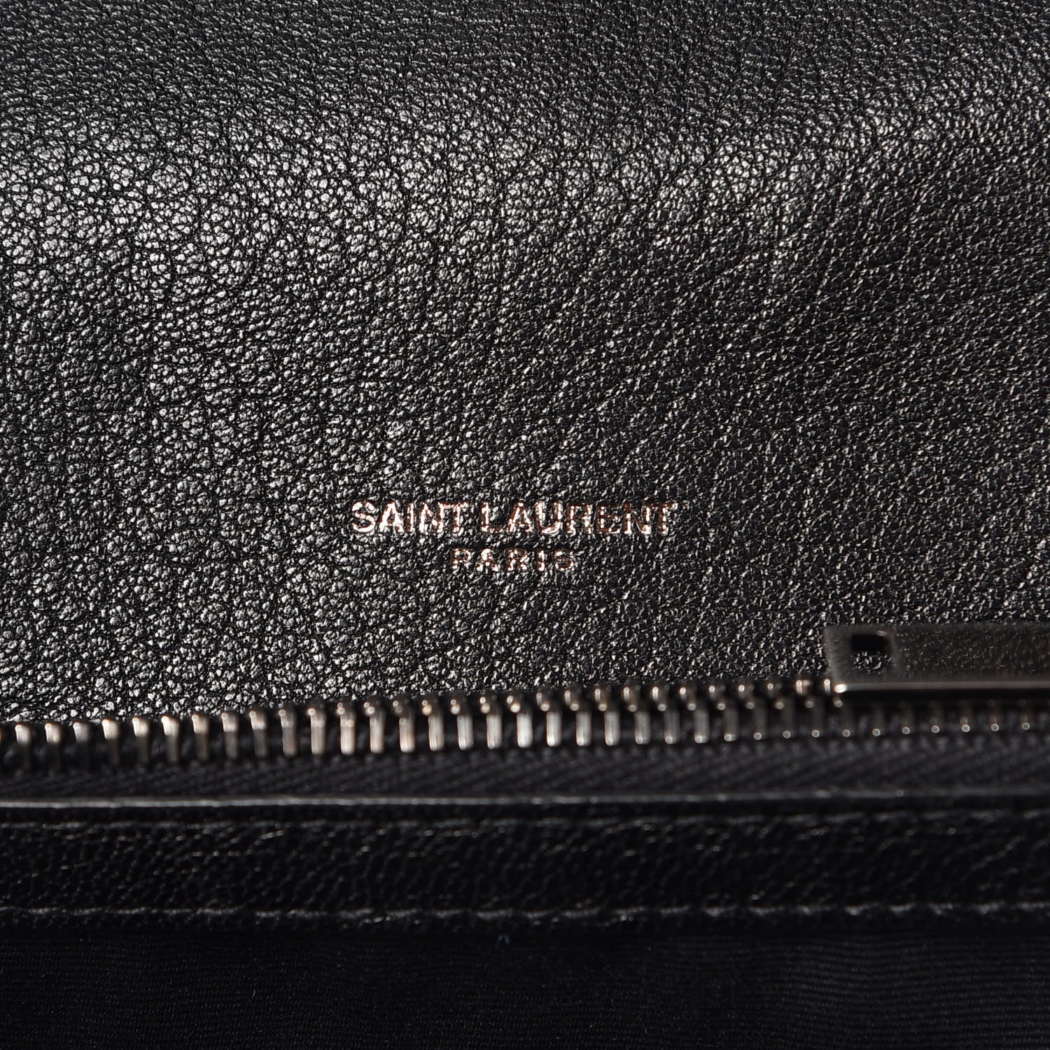 Saint Laurent Sheepskin Matelasse Chevron Monogram Medium College Bag Black 7 of 8