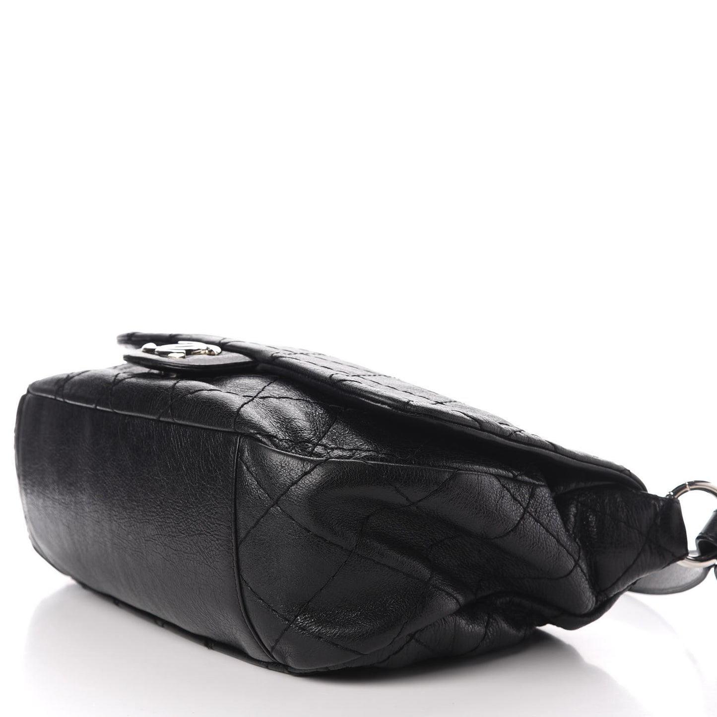 Glazed Calfskin XL On The Road Flap Black