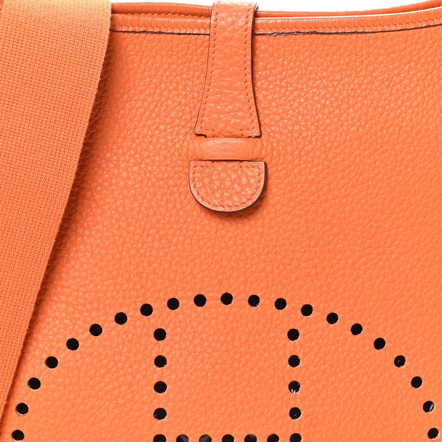 Hermes Taurillon Clemence Evelyne GM Orange 8 of 12