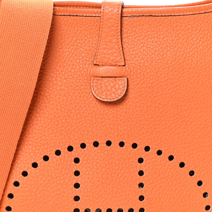 Hermes Taurillon Clemence Evelyne GM Orange 8 of 12