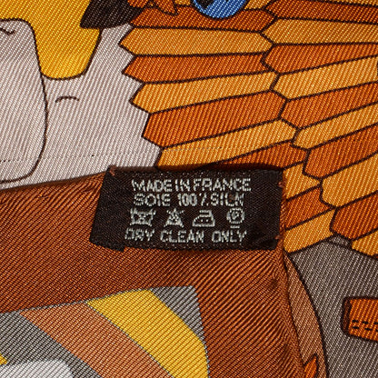 Hermes Silk Monsieur Parfum Pocket Square Scarf 5 of 5