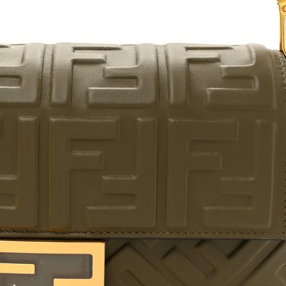 Fendi Nappa FF 1974 Embossed Baguette Avocado 8 of 10