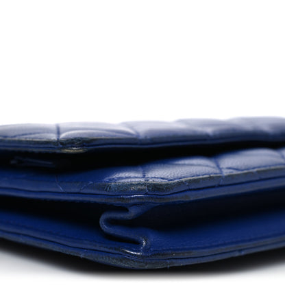 Chanel Lambskin Quilted Wallet On Chain WOC  Navy Blue 10 of 17