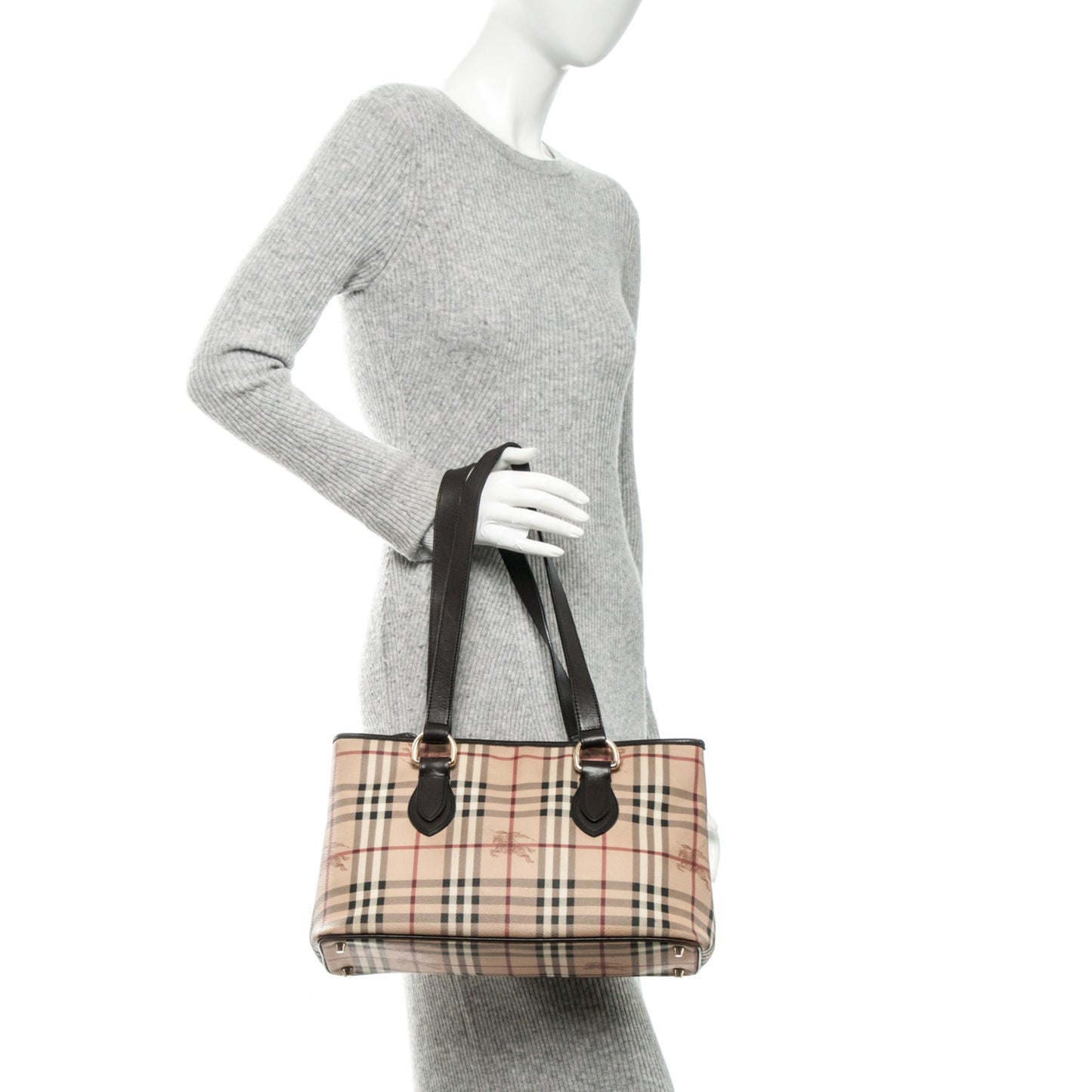Haymarket Check Medium Regent Tote Chocolate