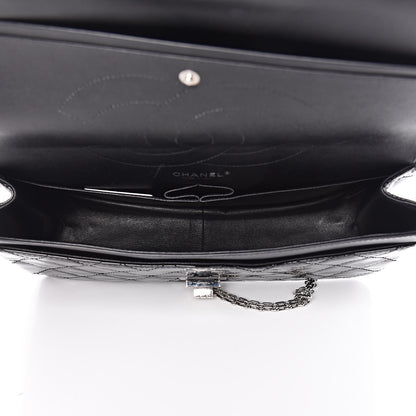 Chanel Distressed Patent Quilted 2.55 Reissue 227 Flap Black 5 of 17