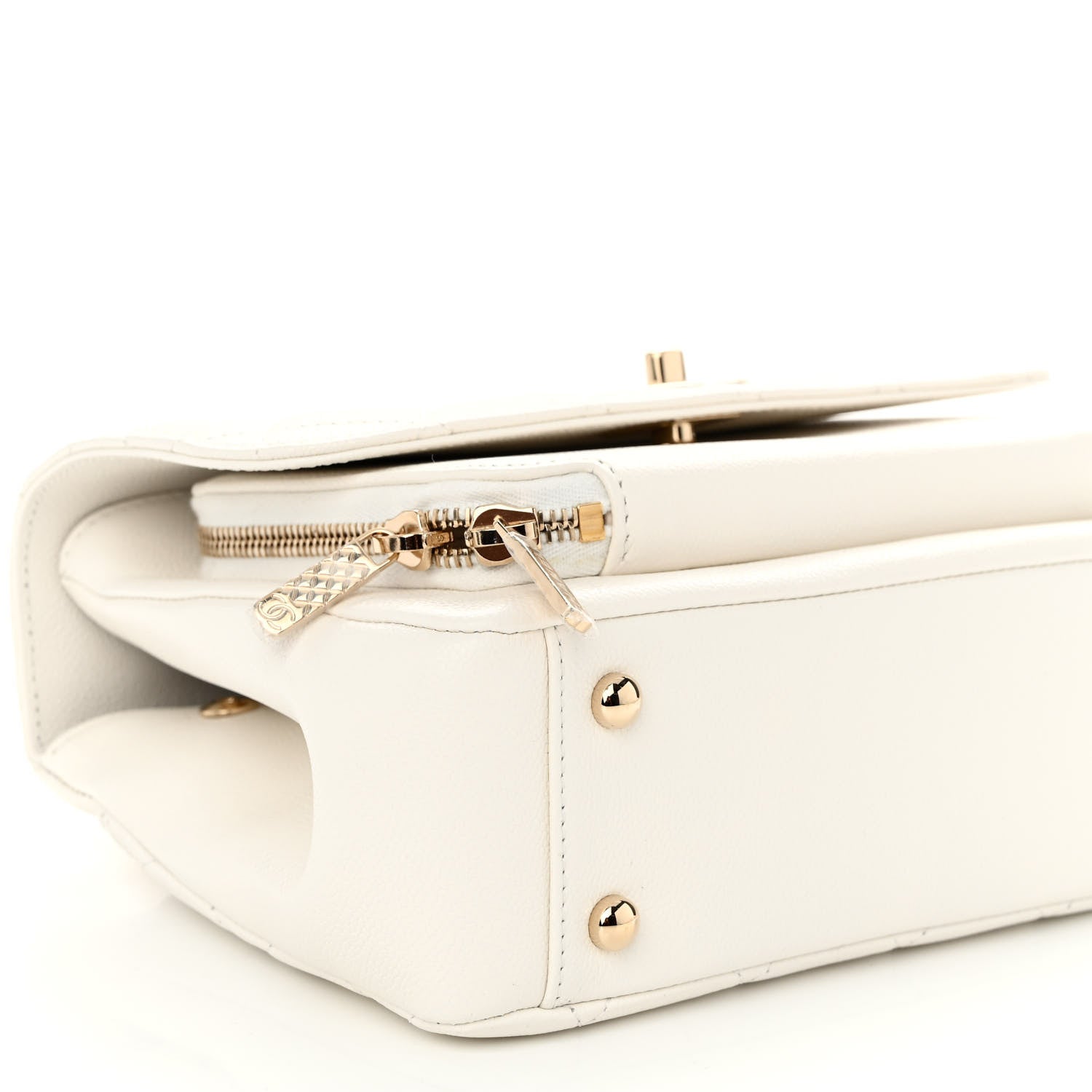 Chanel Caviar Quilted Medium Business Affinity Flap White 9 of 10