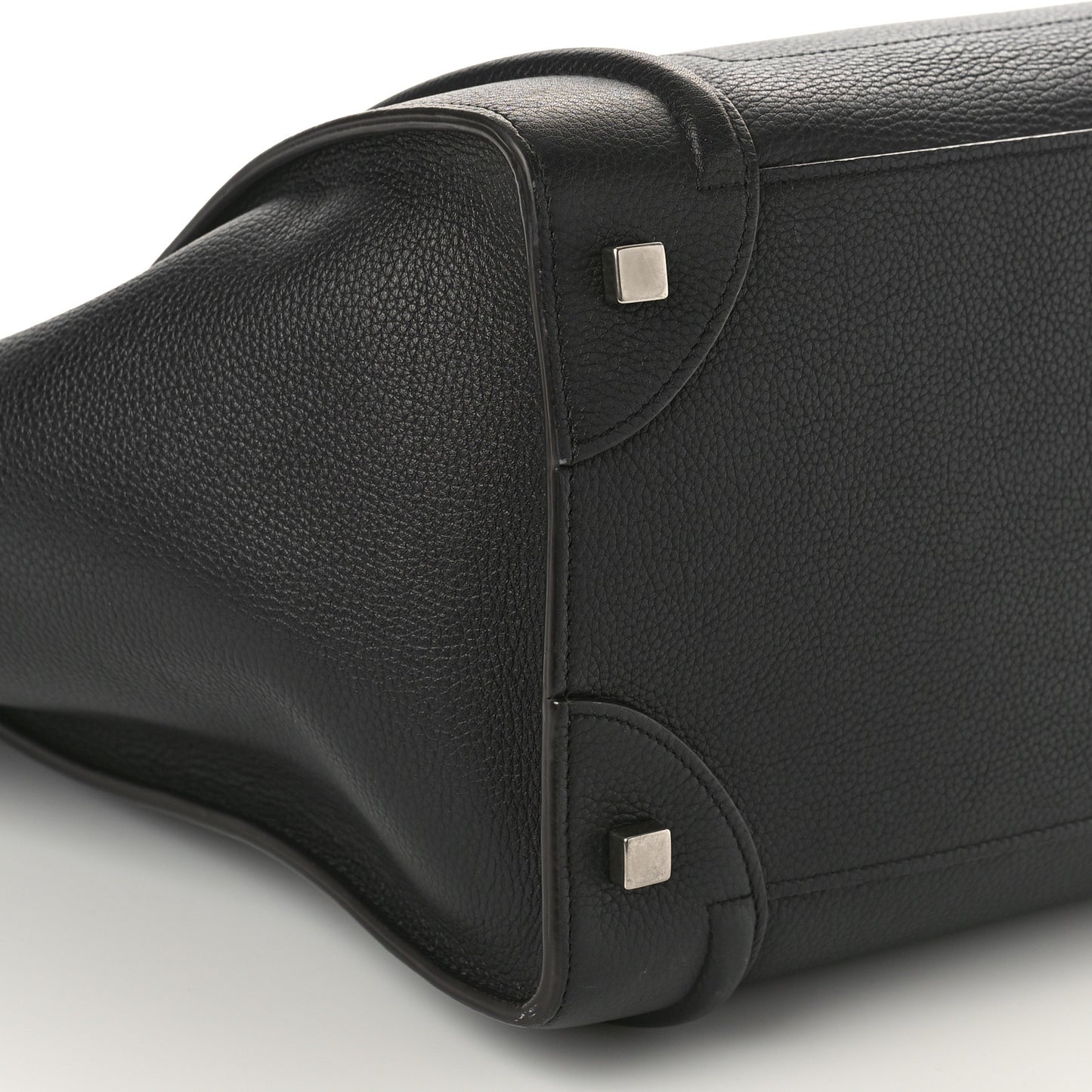 Drummed Calfskin Mini Luggage Black