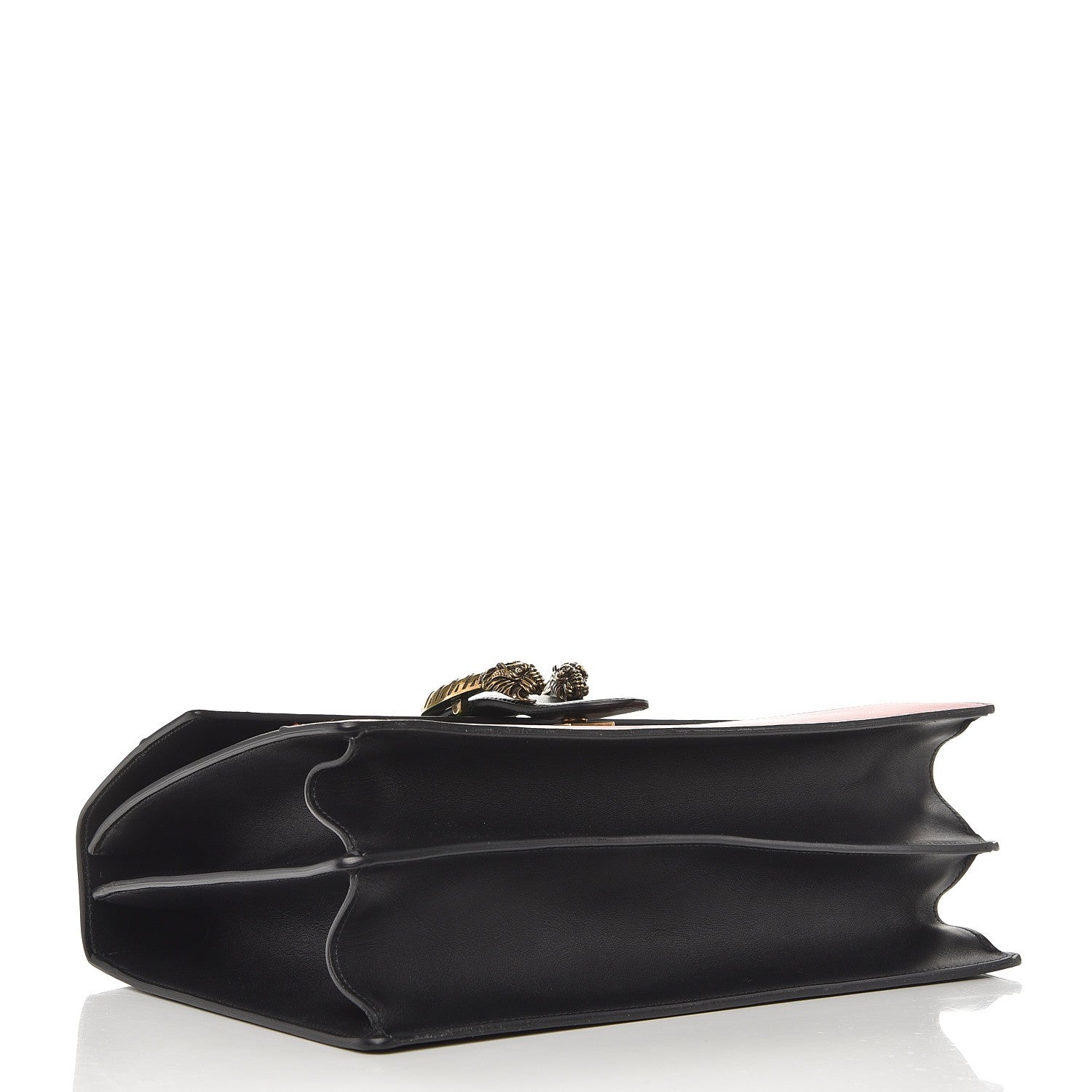 Gucci Calfskin Bamboo Web Large Dionysus Top Handle Bag Black Bright Evergreen Hibiscus Red 7 of 12