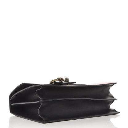 Gucci Calfskin Bamboo Web Large Dionysus Top Handle Bag Black Bright Evergreen Hibiscus Red 7 of 12