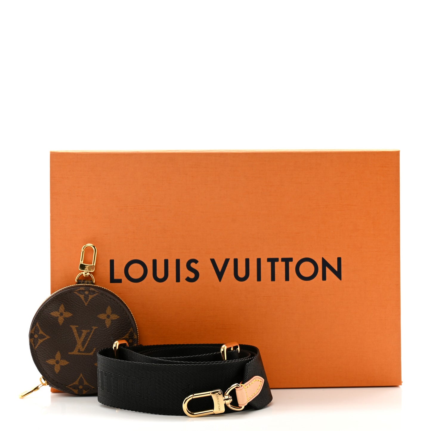 Monogram Multi Pochette Accessories Bandouliere Shoulder Strap Black