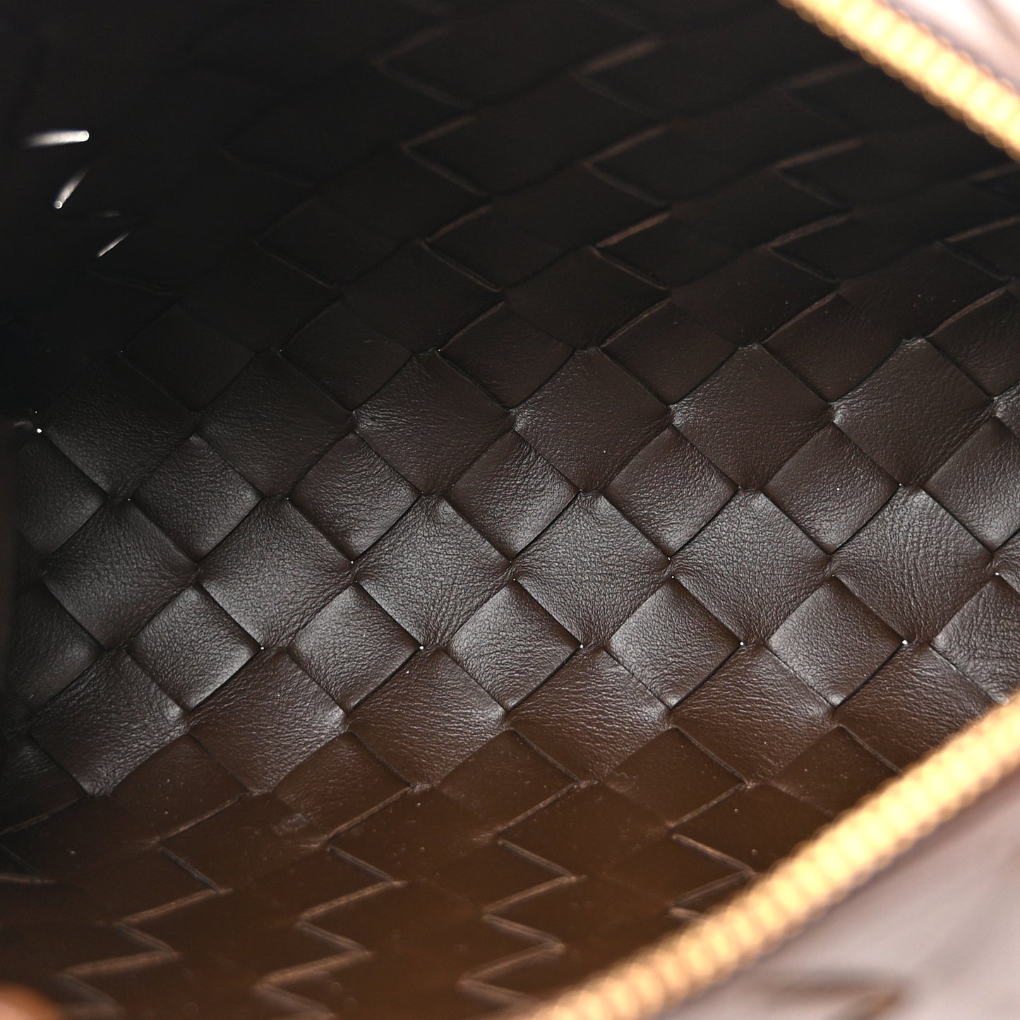 Nappa Intrecciato Mini Loop Camera Bag Light Brown