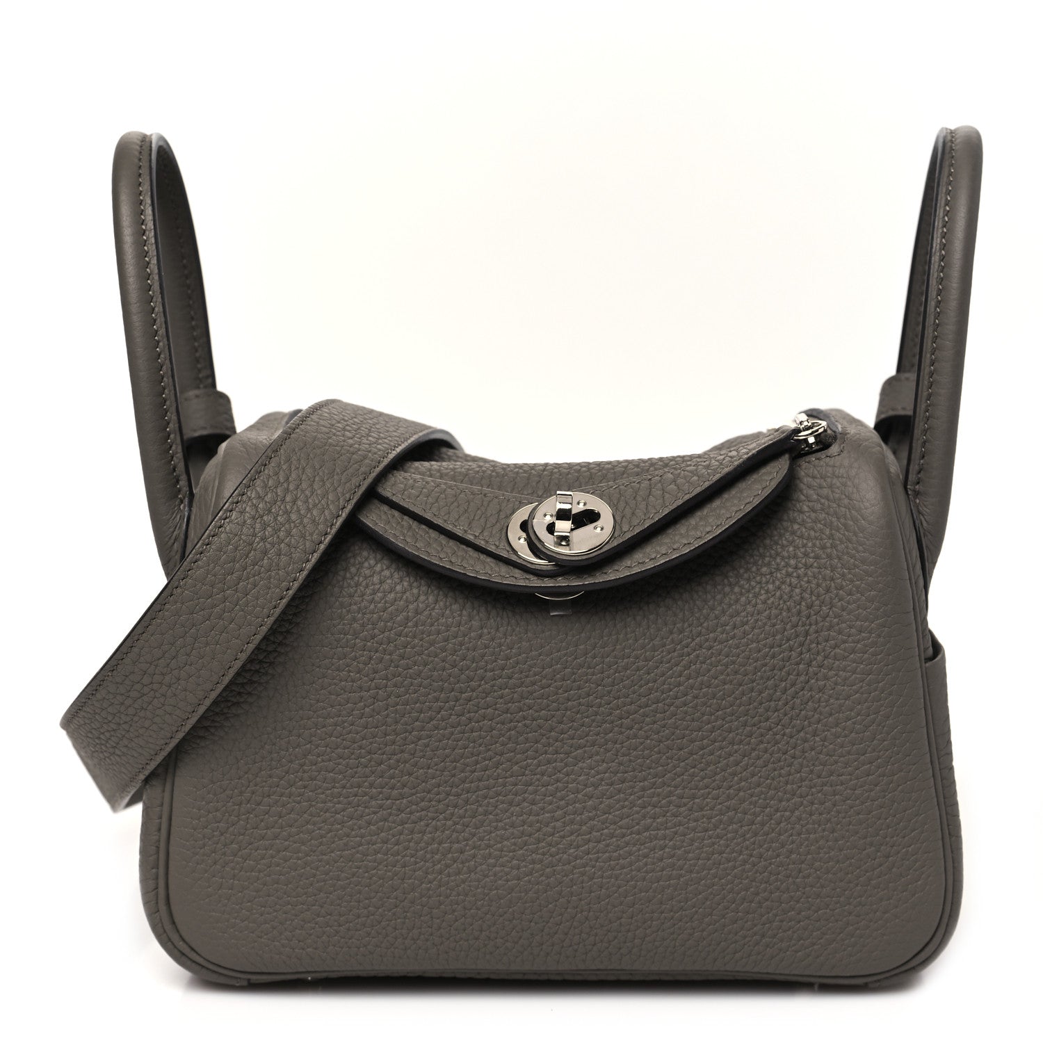 Hermes Taurillon Clemence Mini Lindy 20 Etain 1 of 11