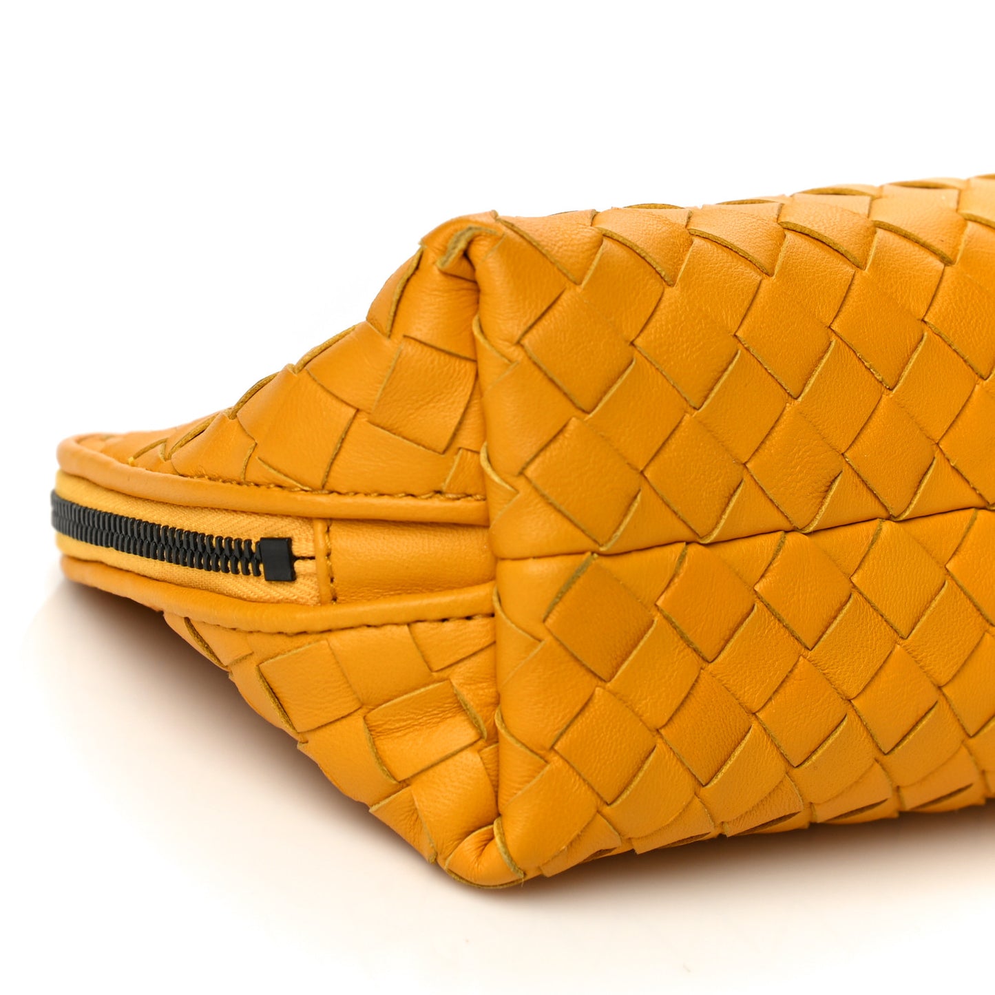 Nappa Intrecciato Cosmetic Pouch Yellow