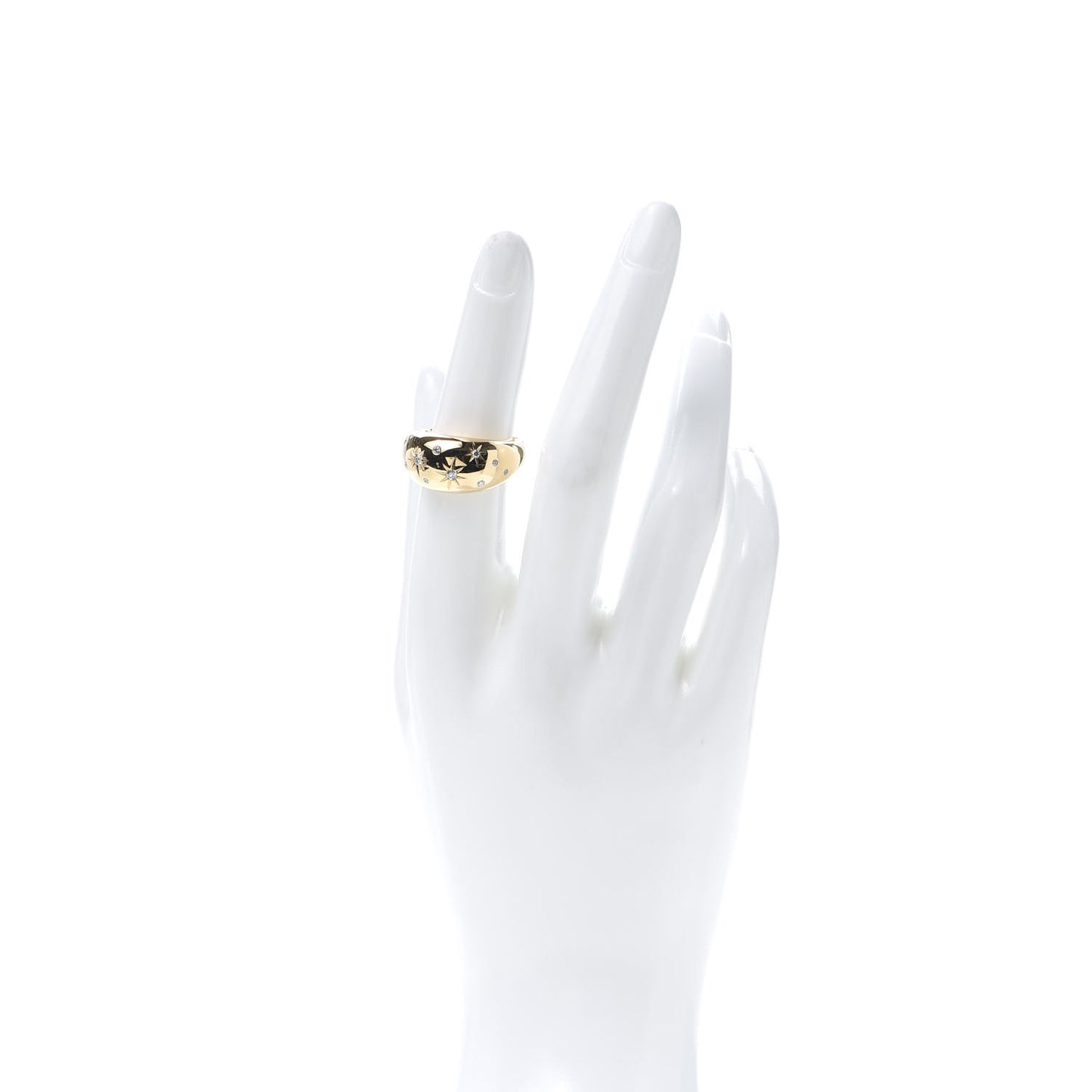 18K Yellow Gold Diamond 11mm Pure Form Ring 52 6