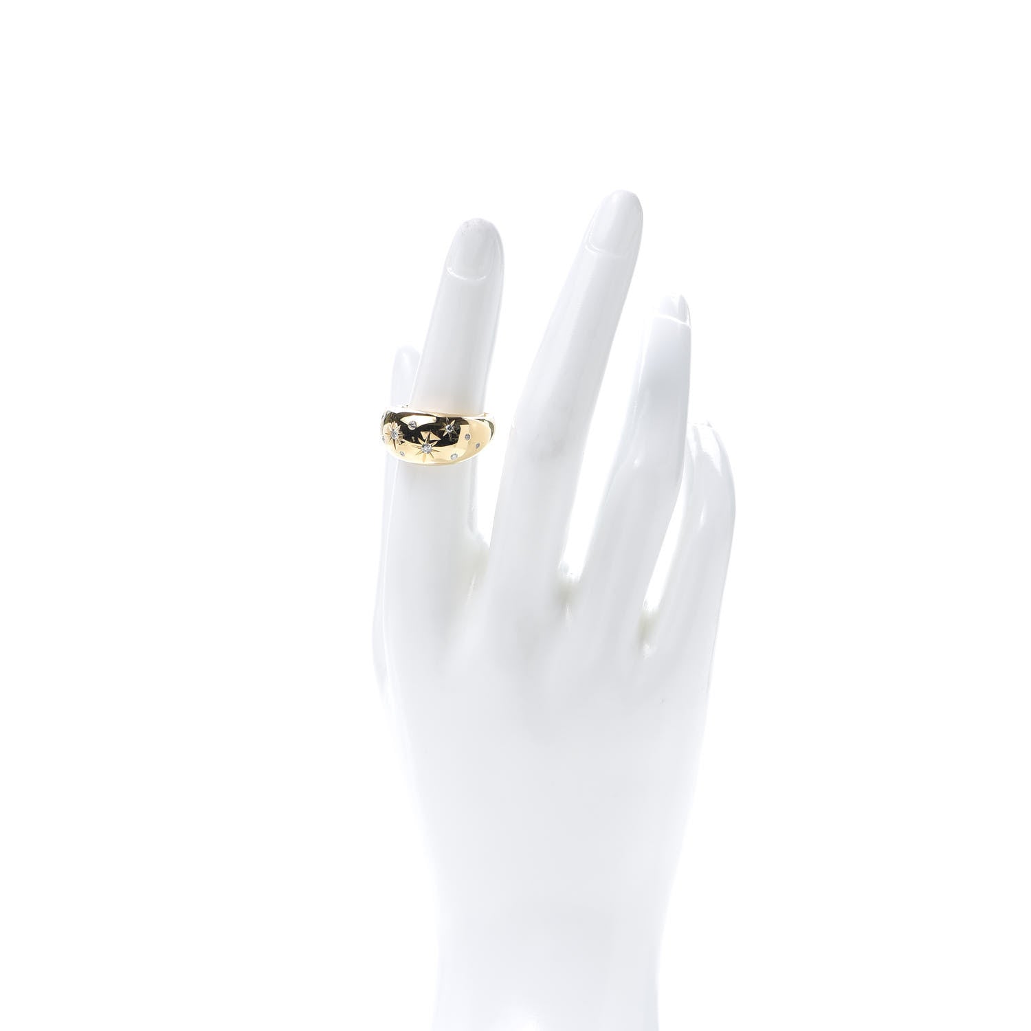 David Yurman 18K Yellow Gold Diamond 11mm Pure Form Ring 52 6 2 of 5