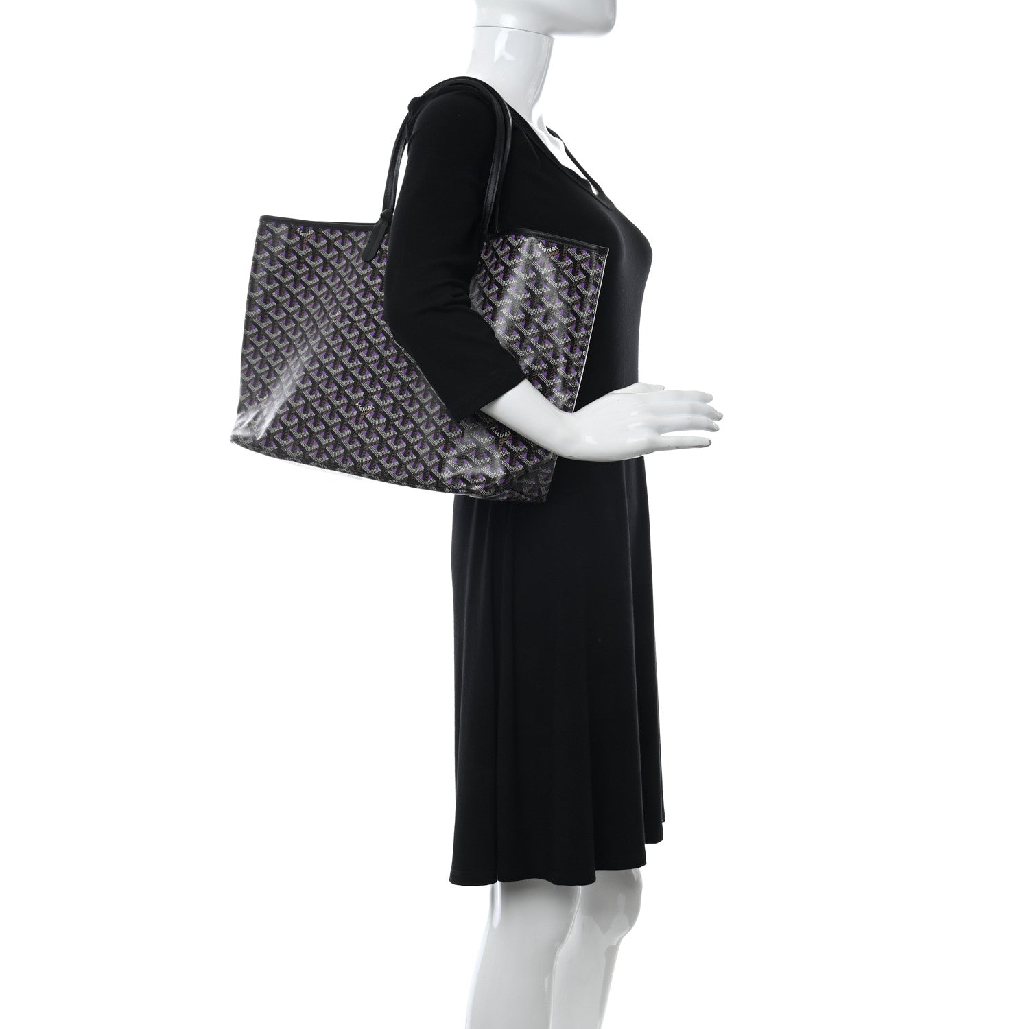 Goyard Goyardine Saint Louis Claire Voie PM Black Violet 2 of 11