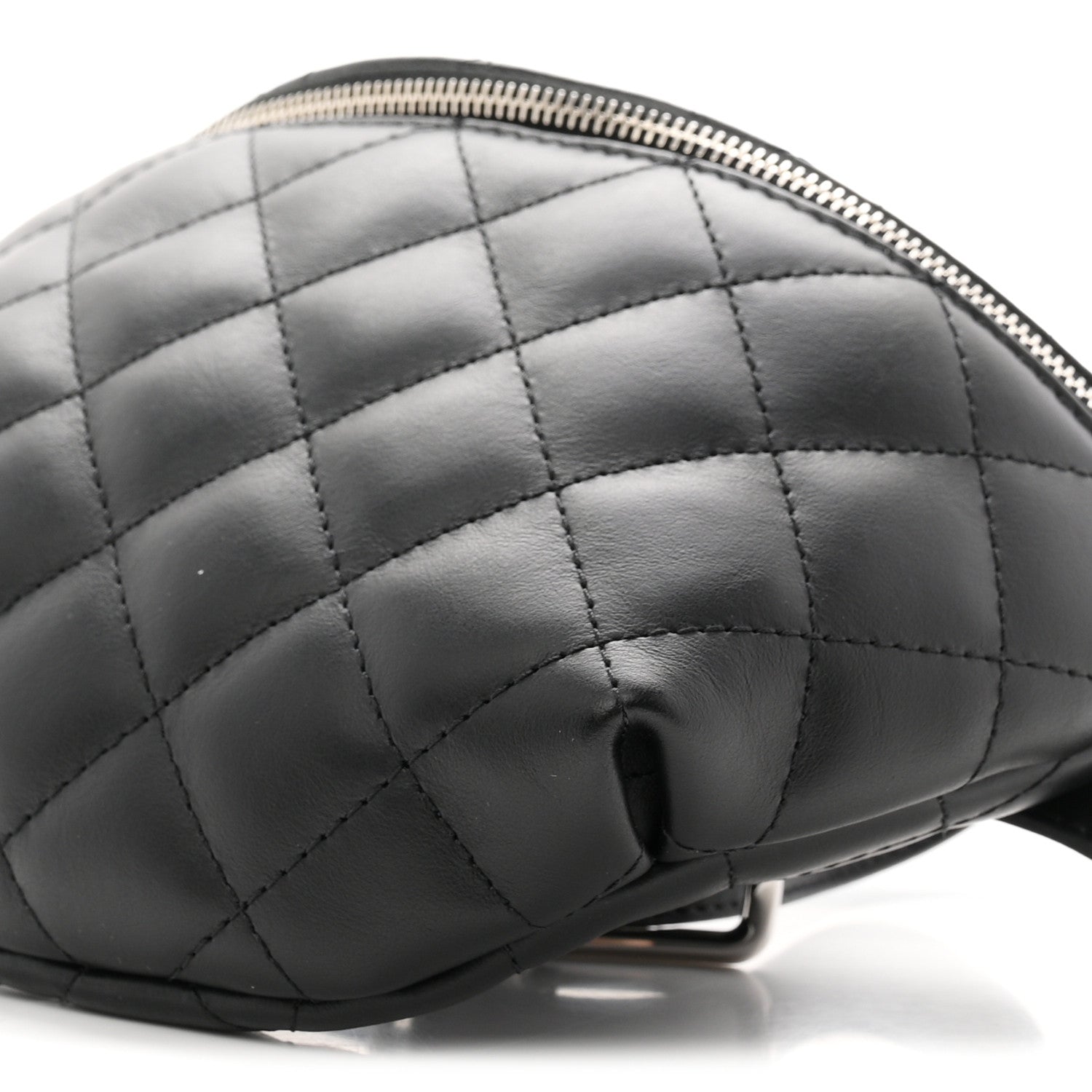 Chanel Calfskin Quilted Uniform Waist Belt Bag Black 10 of 10