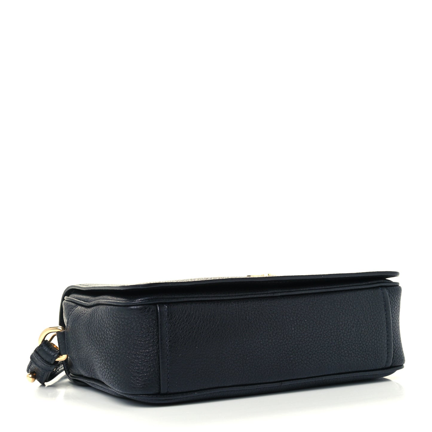 Vitello Daino Flap Crossbody Black