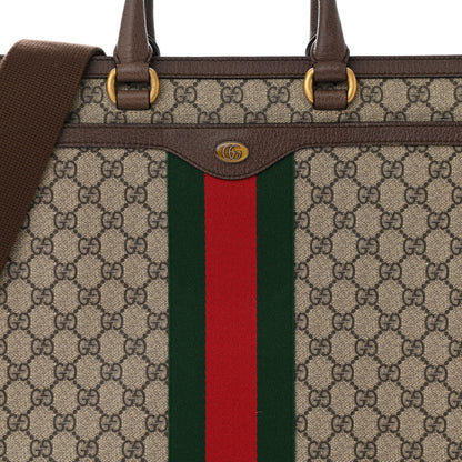 Gucci GG Supreme Monogram Web Ophidia Briefcase Beige New Acero 9 of 12