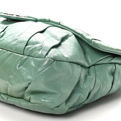 Chanel Glazed Calfskin Twisted Maxi Flap Green 10 of 10