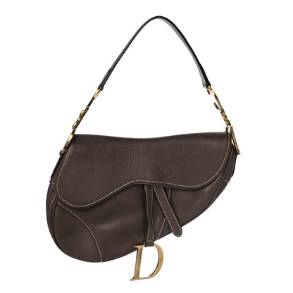 Christian Dior Calfskin Saddle Bag Brown 1 of 15