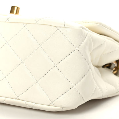 Chanel Lambskin Quilted Mini Pearl Crush Flap White 8 of 9
