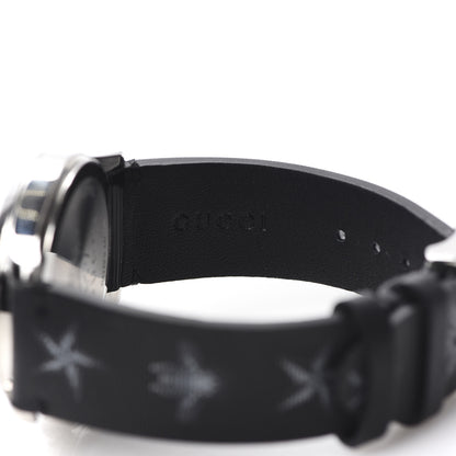 Gucci Stainless Steel Calfskin 38mm G-Timeless Bee Star Hologram Quartz Watch Black 6 of 8