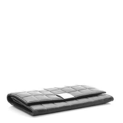 Chanel Lambskin Quilted Chocolate Bar Long Wallet Black 4 of 10