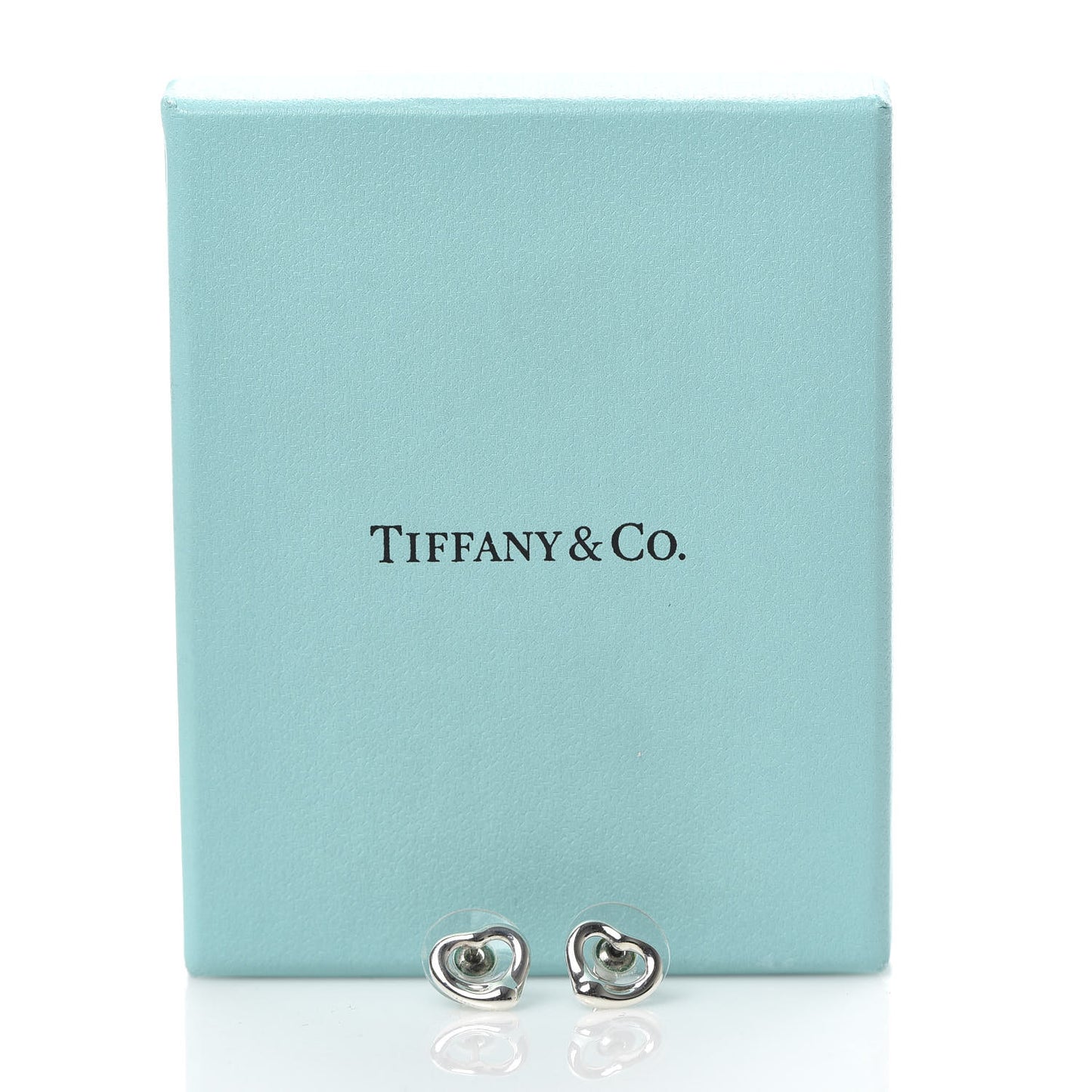 Sterling Silver 11mm Elsa Peretti Open Heart Earrings