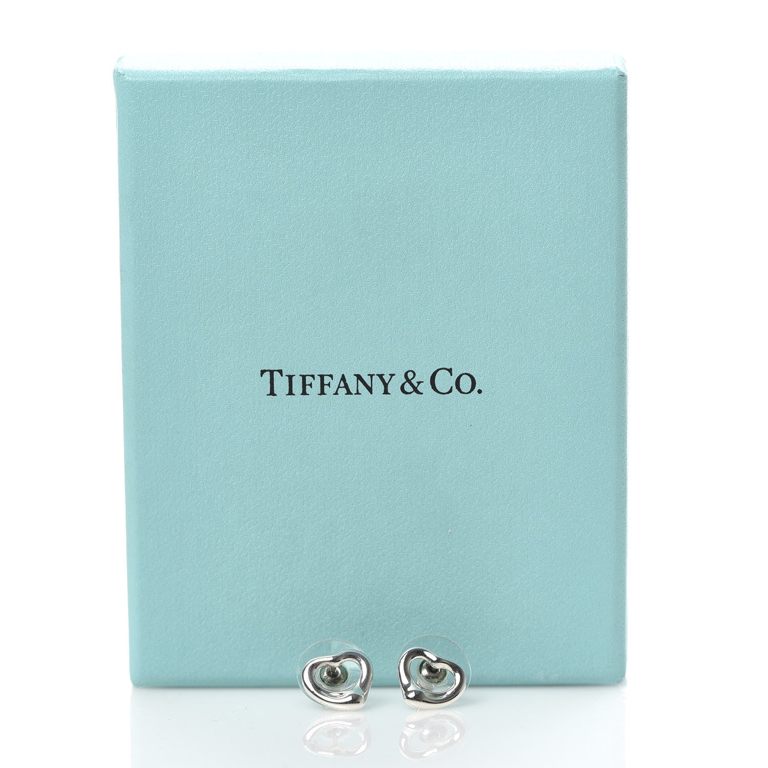 Tiffany Sterling Silver 11mm Elsa Peretti Open Heart Earrings 6 of 6