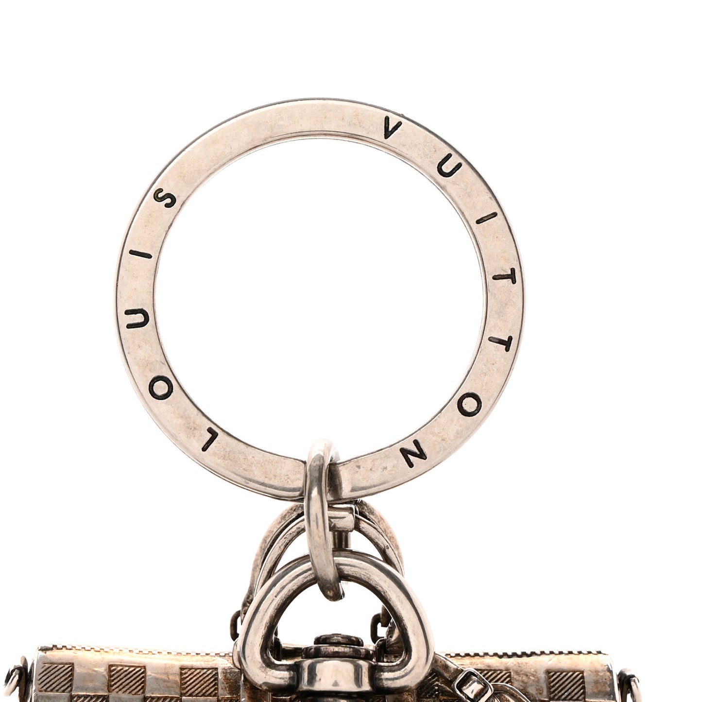 Brushed Palladium The Keepall Key Holder Bag Charm