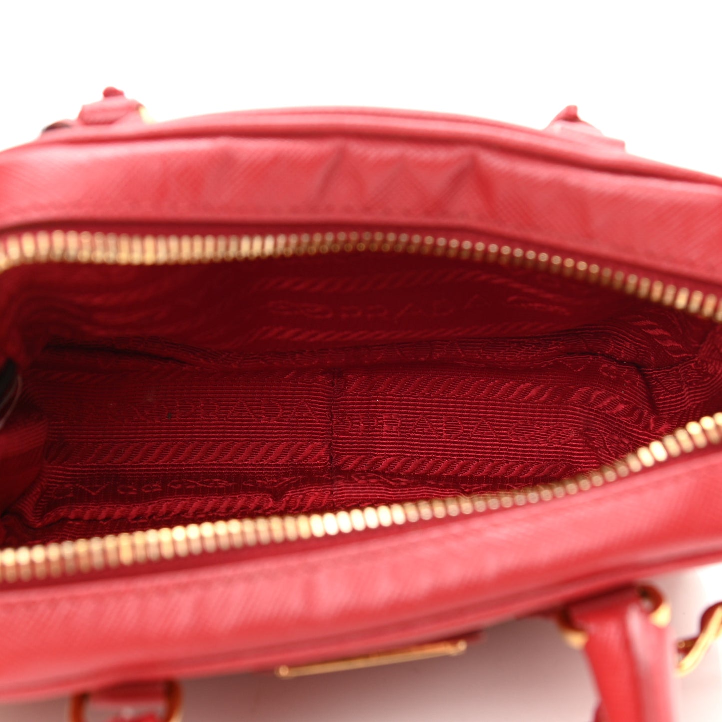 Saffiano Lux Mini Top Handle Crossbody Bag Fuoco